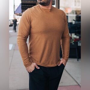 Vuori Men’s Long Sleeve Strato Tech Tee - Autumn Heather